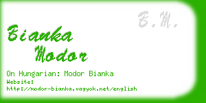 bianka modor business card